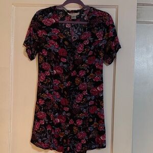 90”s Floral Short Sleeve Romper